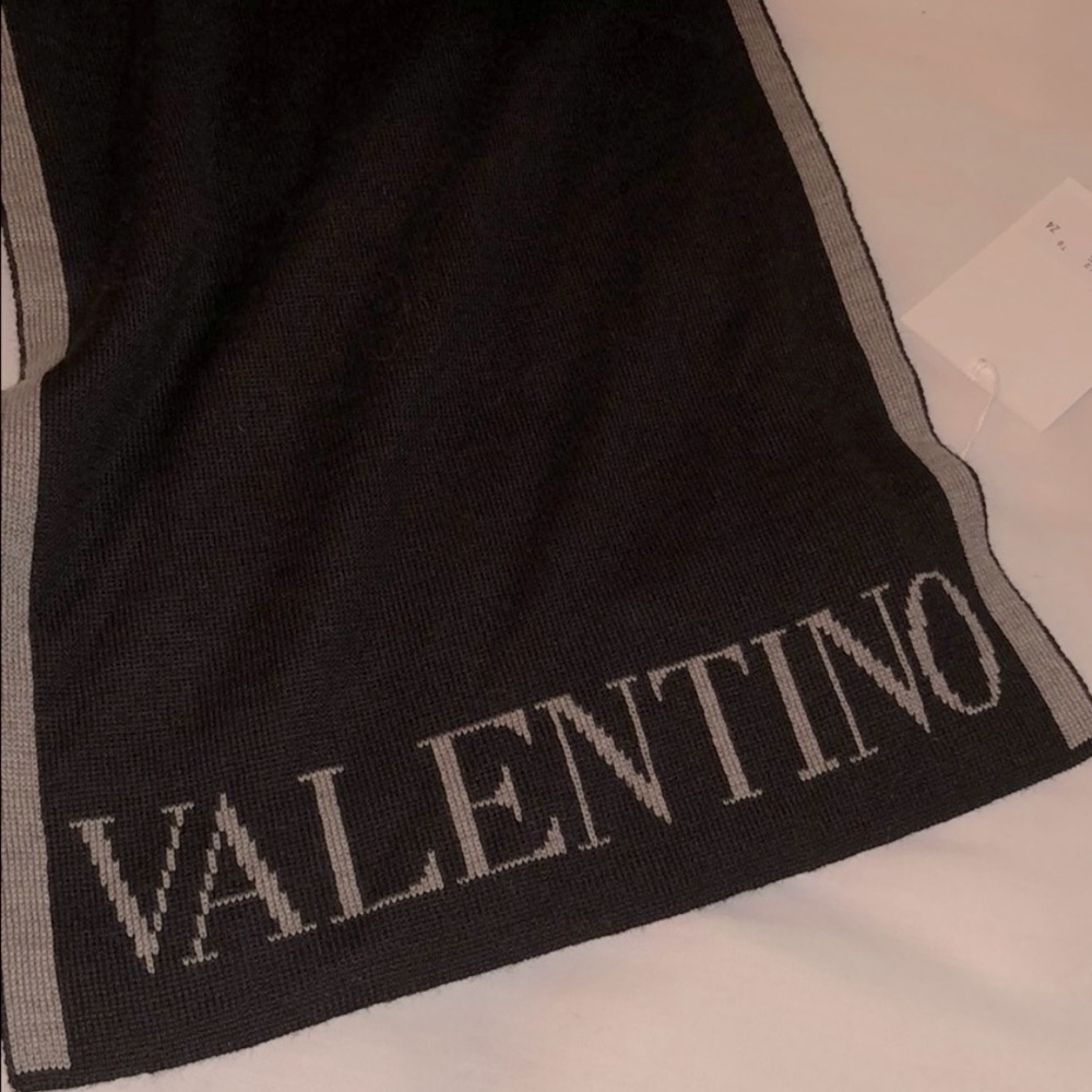 Long brown & Tan Valentino scarf